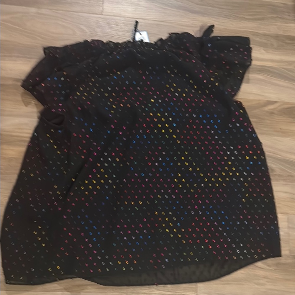 Colorful Black Ruffle Top Dots - Picture 3 of 3